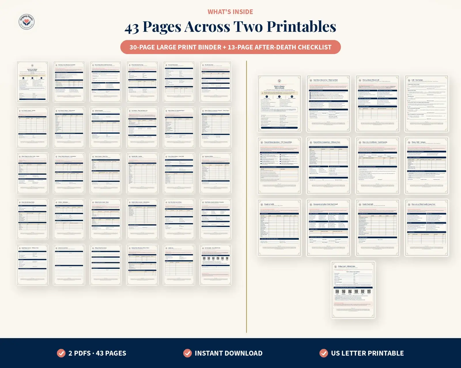 Overview of all 43 pages in the set